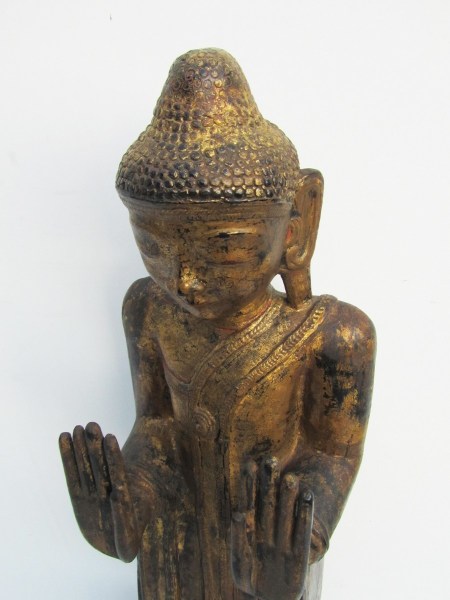 antique-carved-wooden-gilded-statue-of-standing-buddha-on-lotus-base-Thailand- Laos-Burma-00015